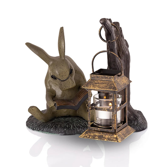 Booklover Rabbit Garden Lantern