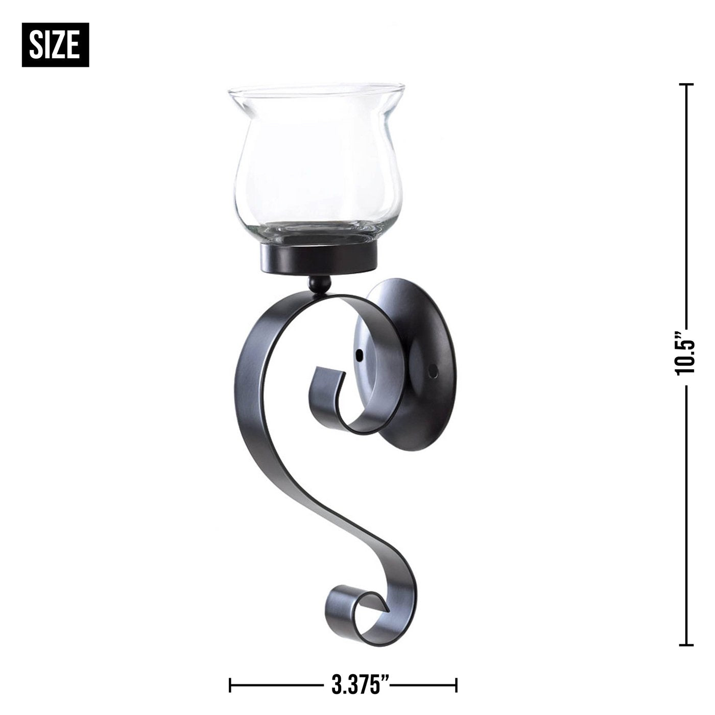 Scrolling Candle Sconce