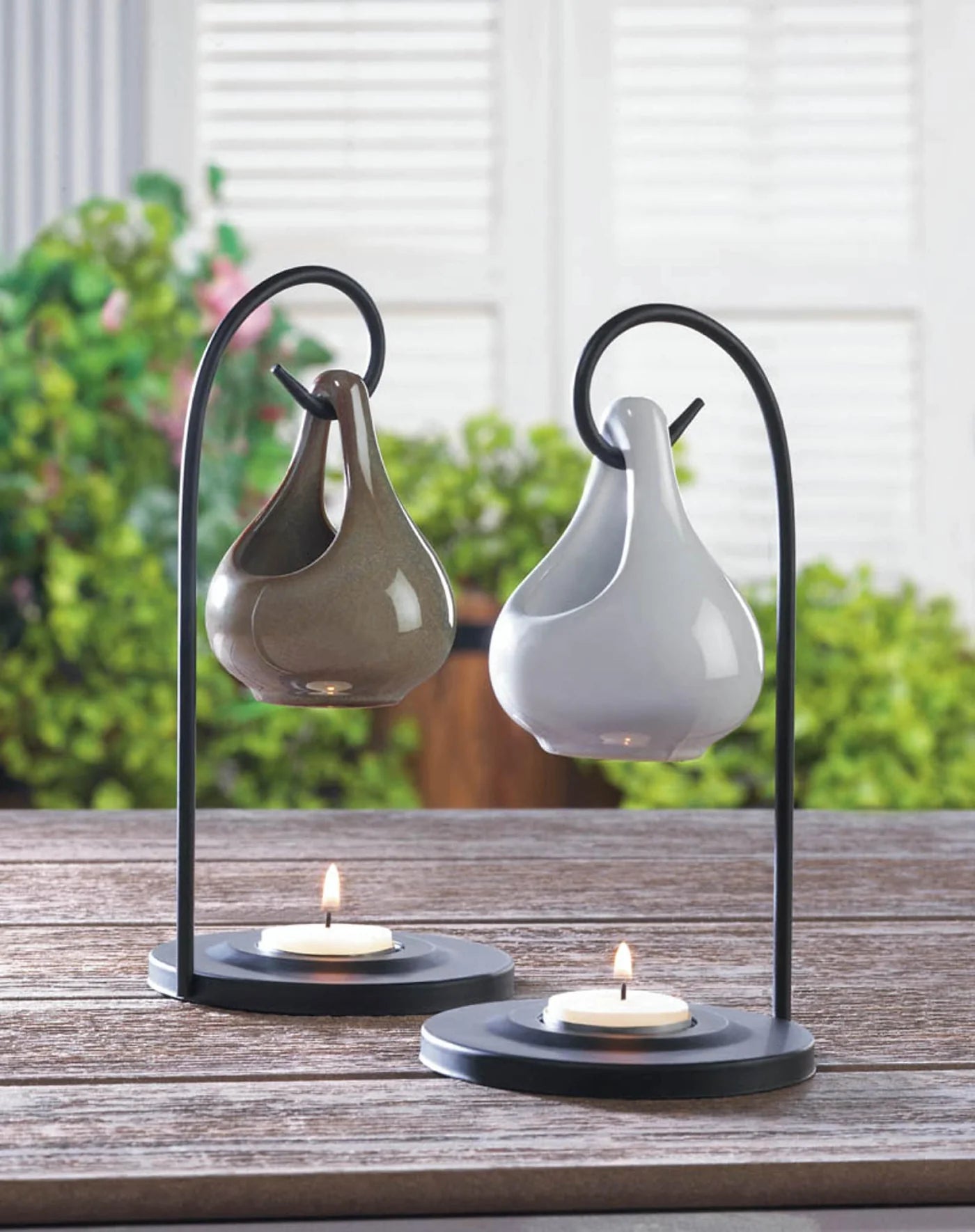 White Tear Drop Oil Warmer