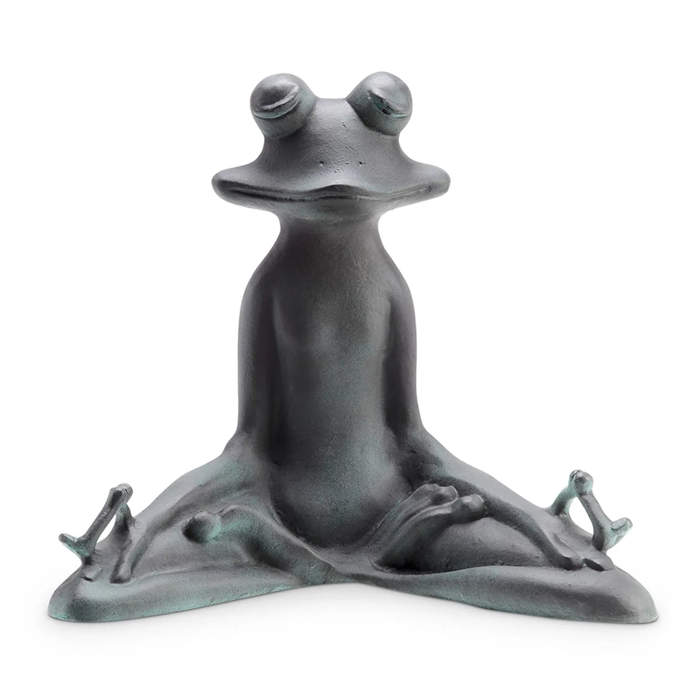 Contented Yoga Frog Garden Sculpture