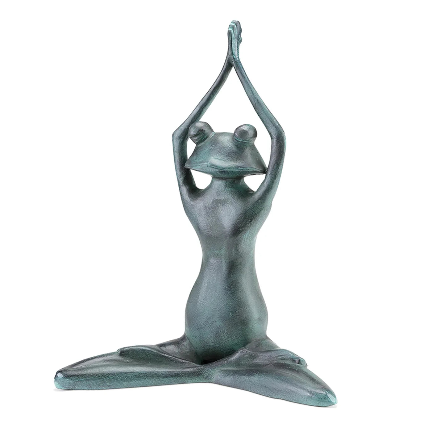 Stretching Yoga Frog Garden Sculpture