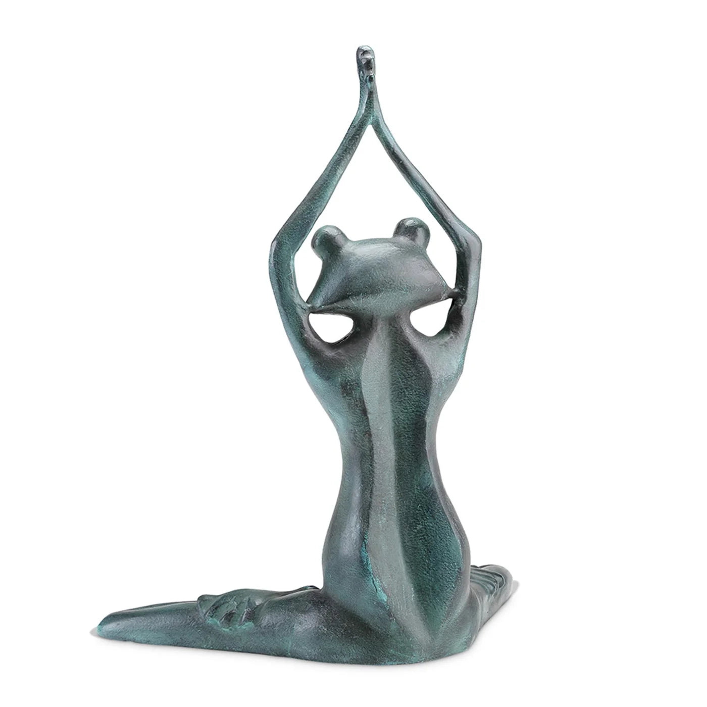 Stretching Yoga Frog Garden Sculpture