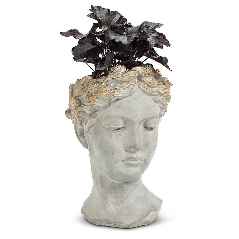 Large Woman Head Planter