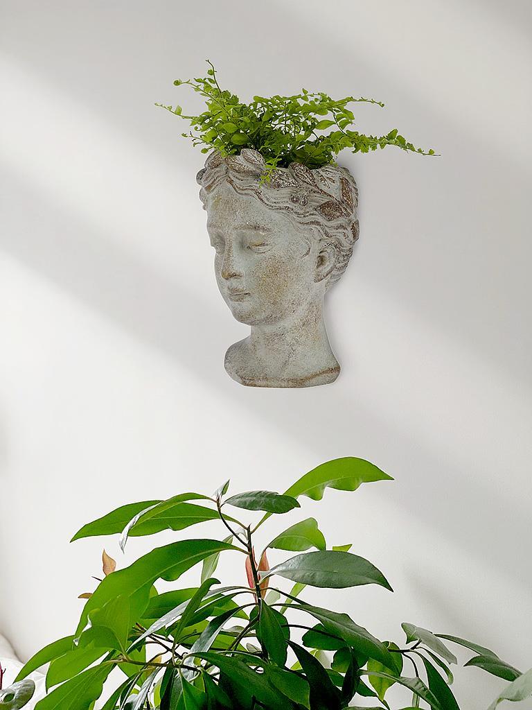 Small Woman Head Wall Planter