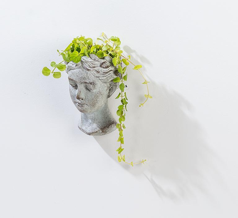 Small Woman Head Wall Planter