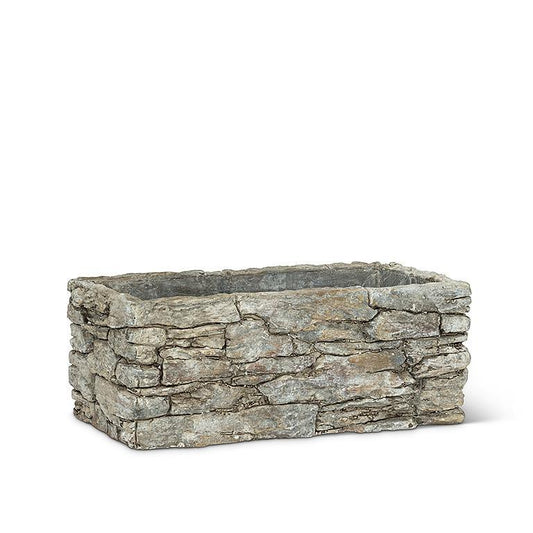 Small Rectangle Stack Stone Planter