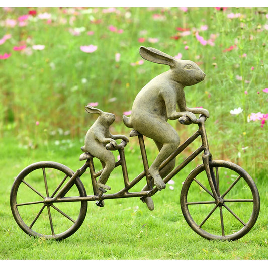 Tandem Bicycle Bunnies Garden