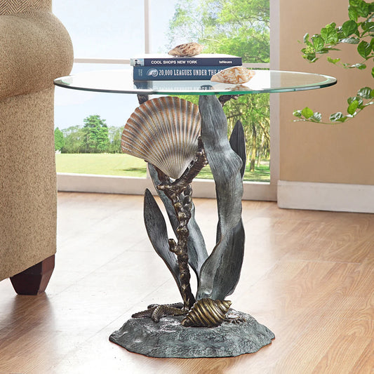 Shells And Seagrass End Table