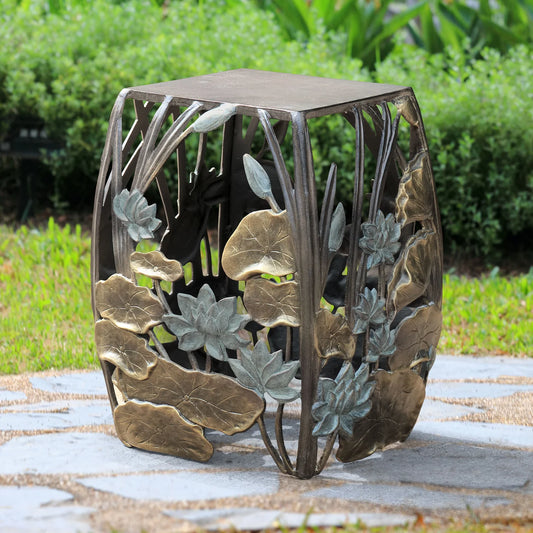 Water Lilies Garden Stool