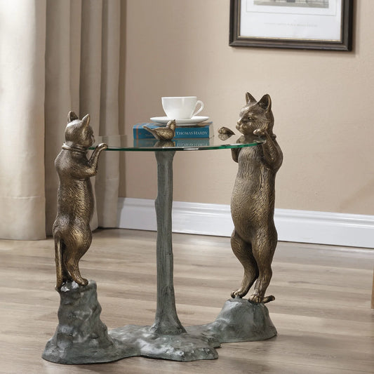 Curious Cats End Table 18"D