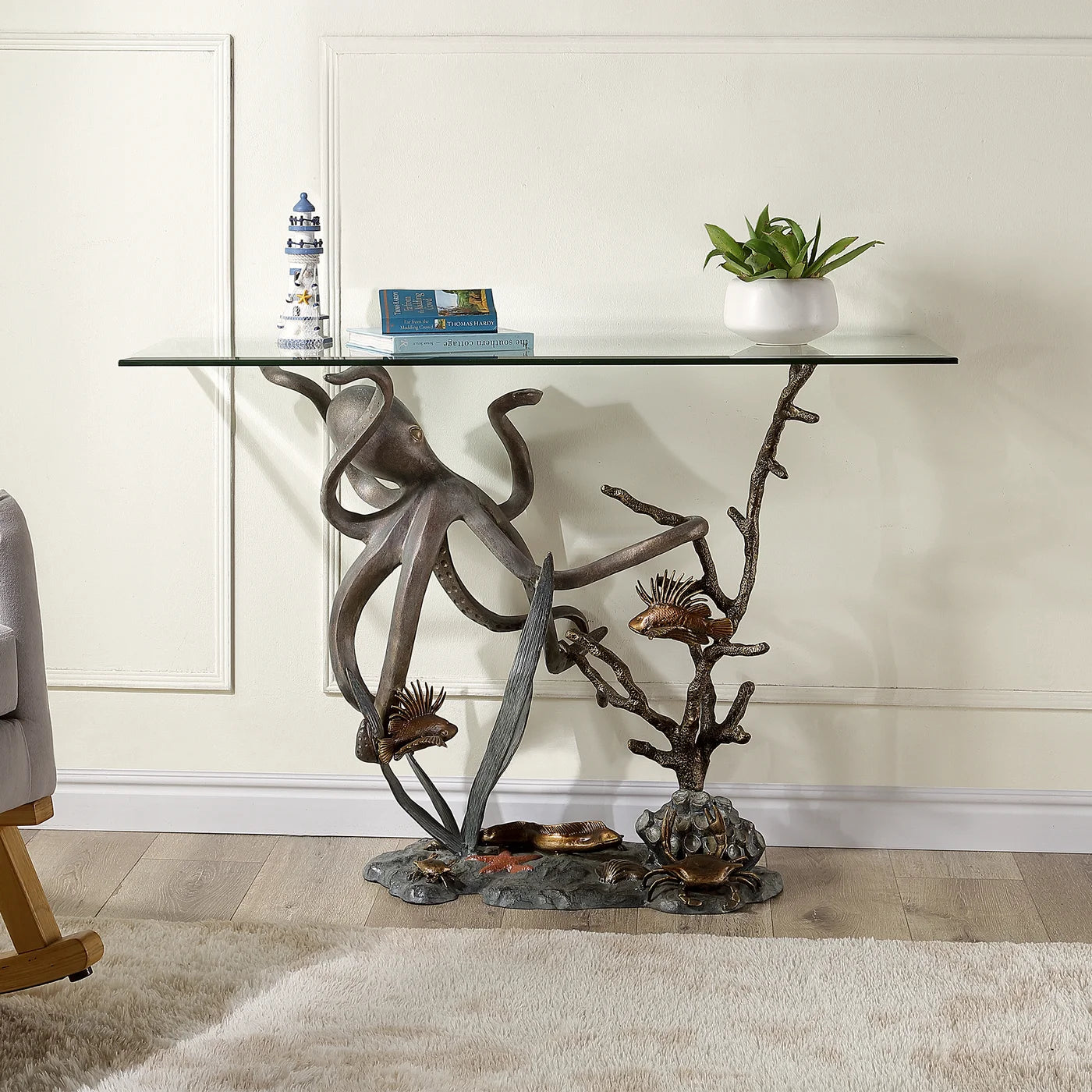 Octopus And Sea Life Console Table
