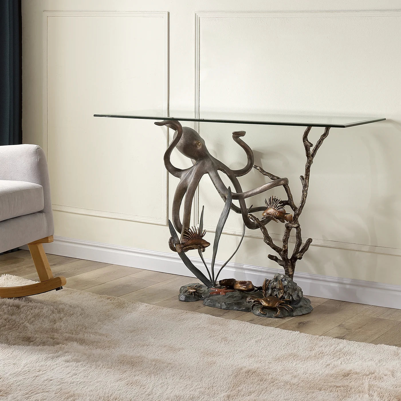 Octopus And Sea Life Console Table