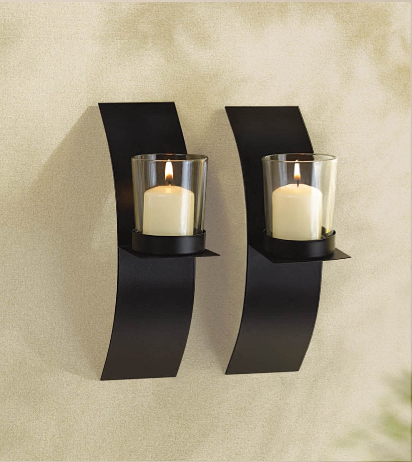 Mod-Art Candle Sconce Duo