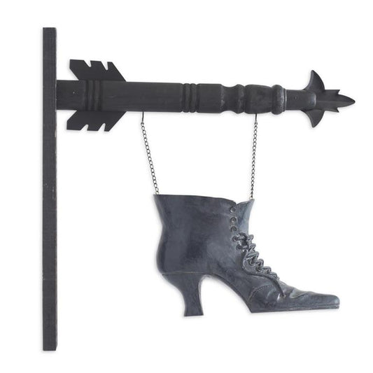 9.5 Inch Black Resin Witch Boot Arrow Replacement