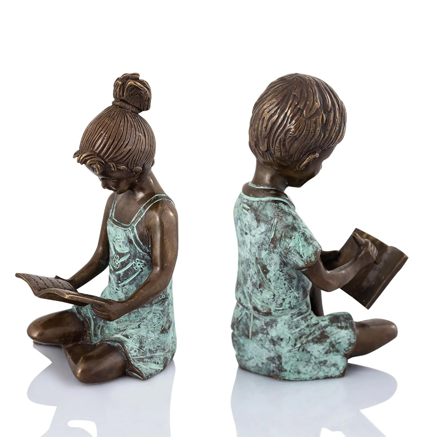 Boy & Girl Bookends Pair