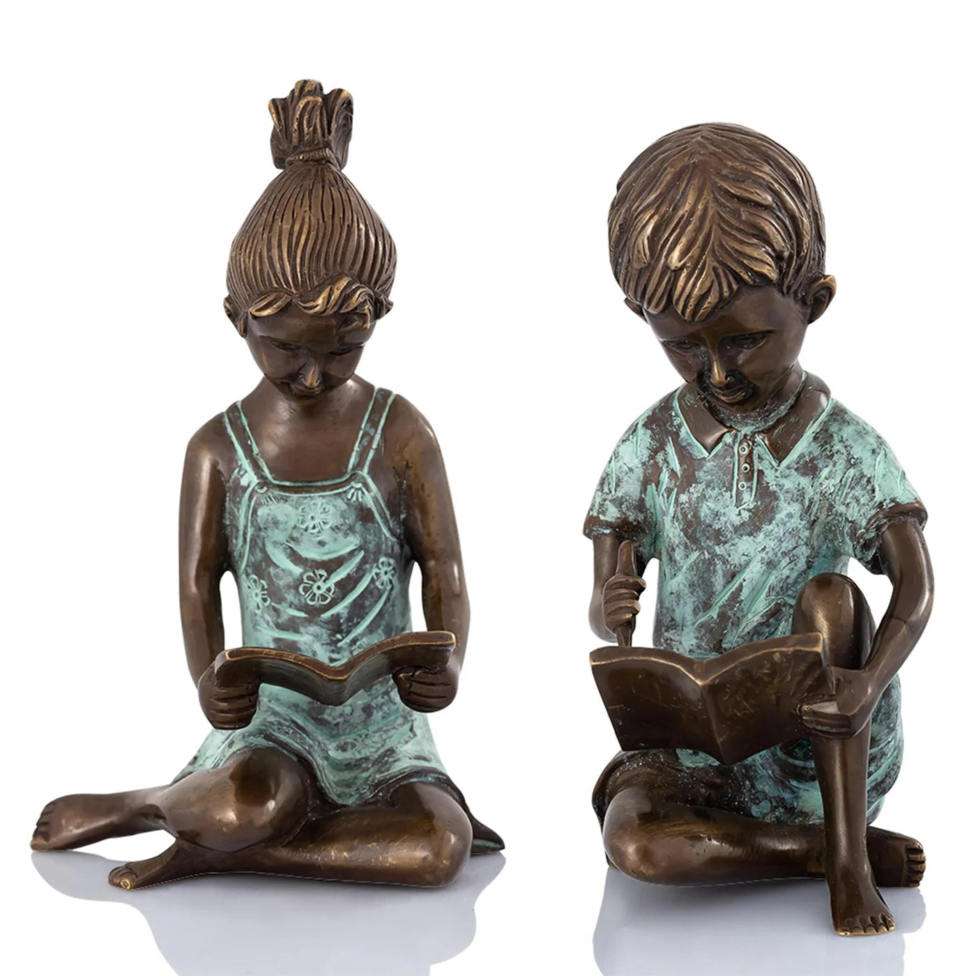 Boy & Girl Bookends Pair