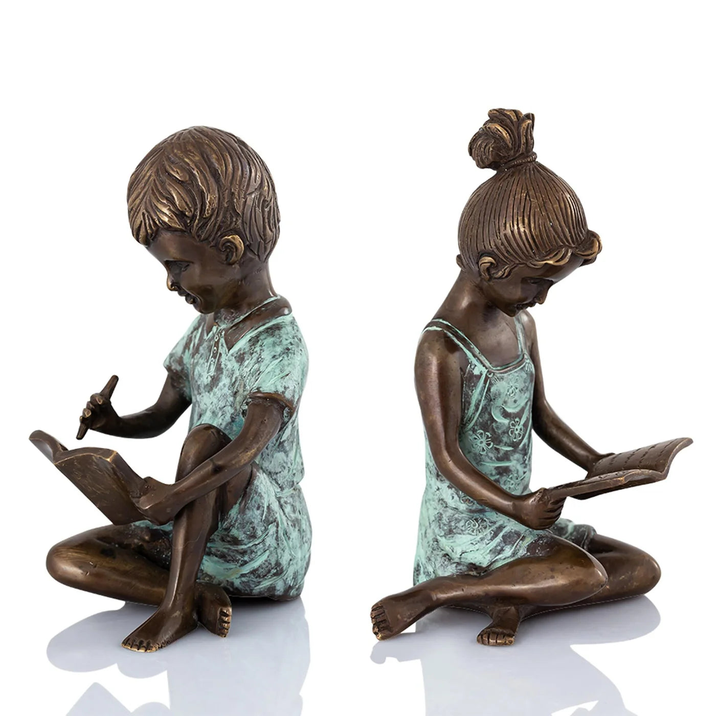 Boy & Girl Bookends Pair