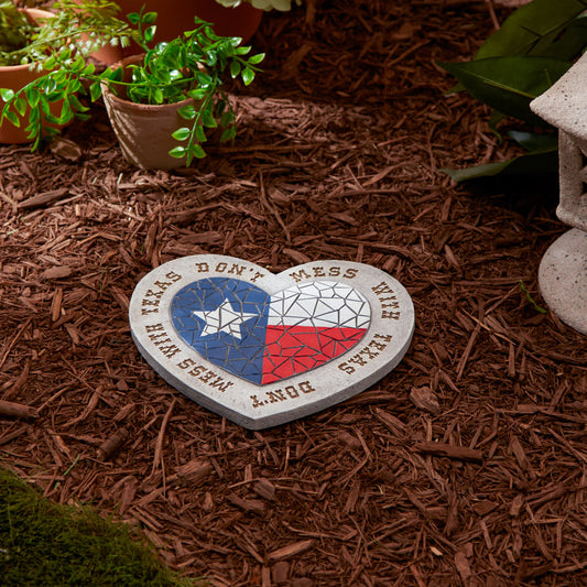 Texas Proud Stepping Stone Don't Mess With Texas Heart Flag