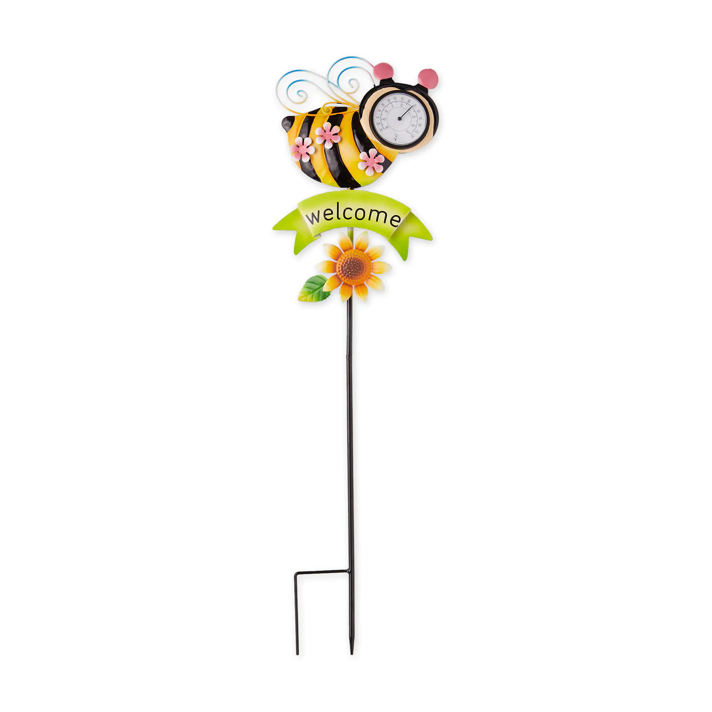 Thermometer Garden Stake Bee