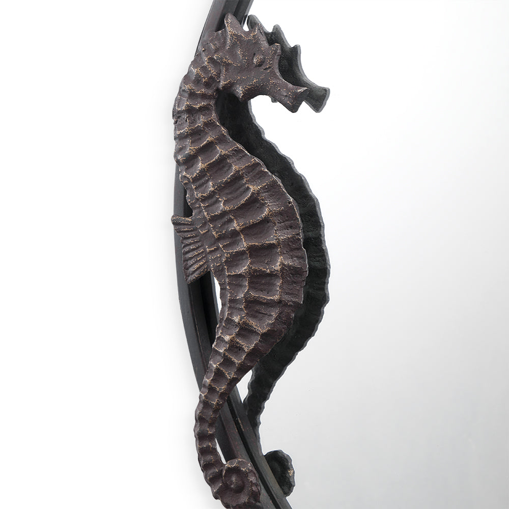 Seahorse and Sea Life Round Mirror