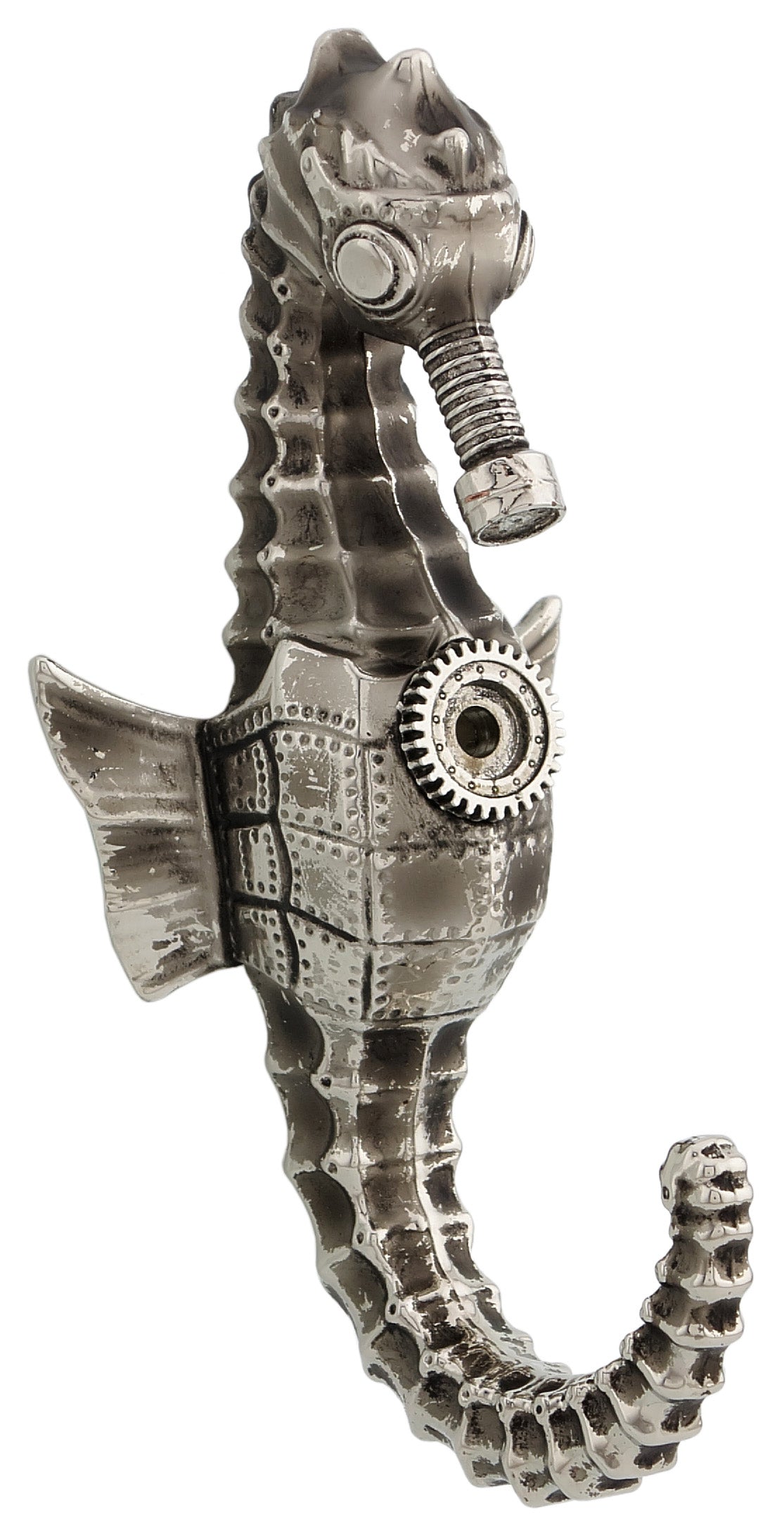 Steampunk Seahorse Wall Hook (Antique Nickel)