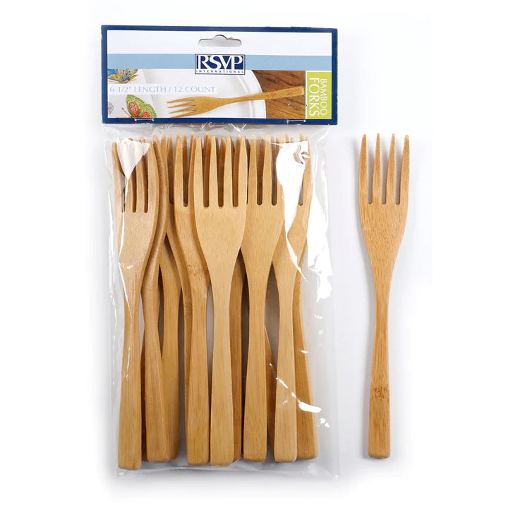 Bamboo Fork - 12 Pcs Polybag