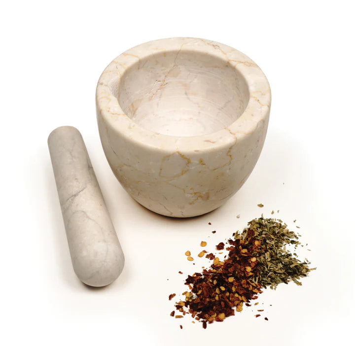 Marble Mortar & Pestle - Beige