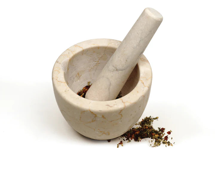 Marble Mortar & Pestle - Beige