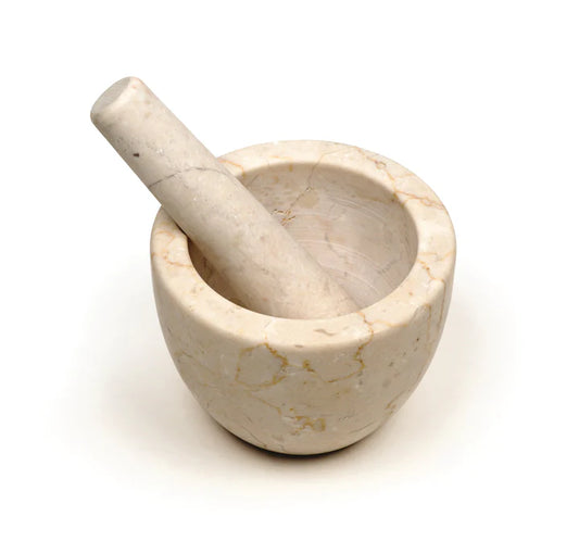 Marble Mortar & Pestle - Beige