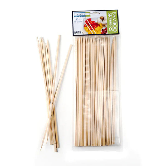 Bamboo Skewer - 12In Flat - 50 Ct.