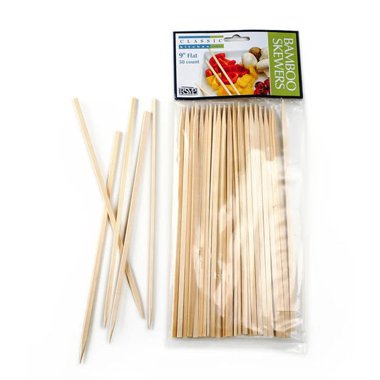 Bamboo Skewer - 9In Flat - 50 Ct.