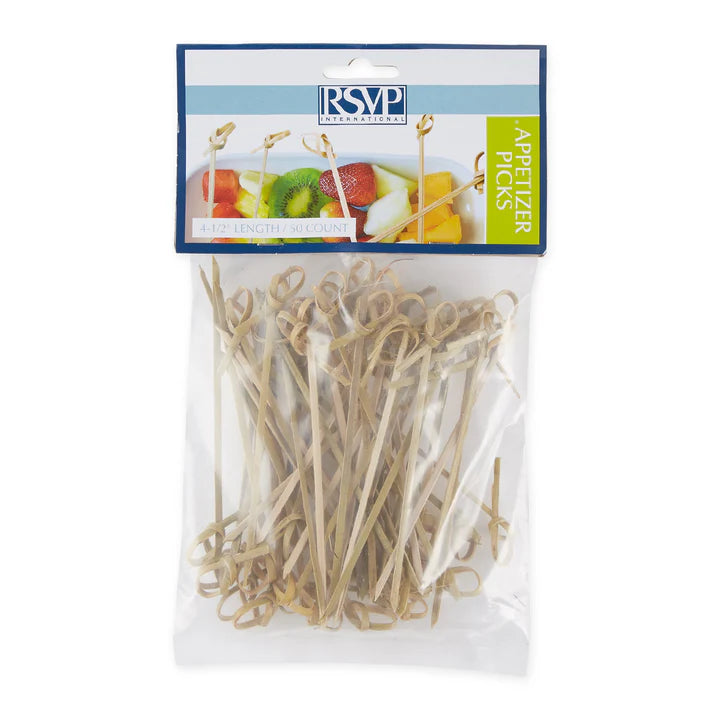 Bamboo Knot Picks - 4 1/2In - 50Ct