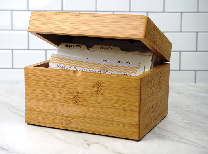 Bamboo Recipe Box