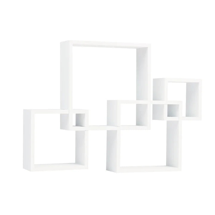 Intersecting Cube Shelves - White