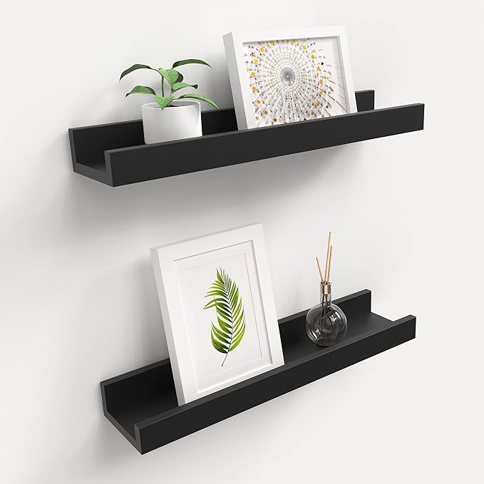 24" Floating Display Ledge Shelves (Set of 2)