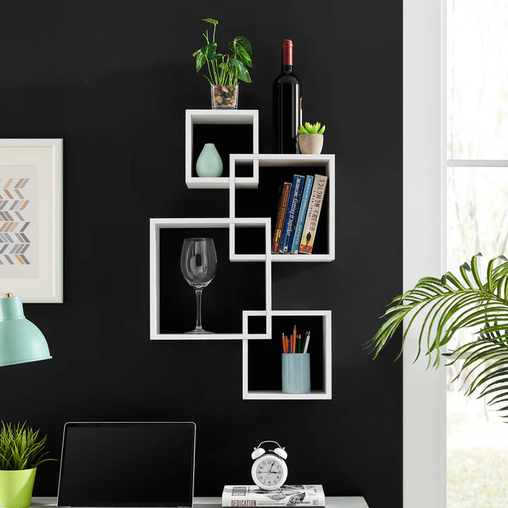 Blocchetto Intersecting Cubes Wall Shelf Unit - Horizontal or Vertical