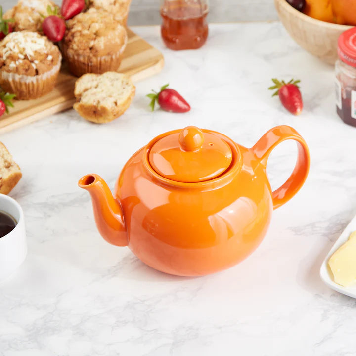 Stoneware Teapot - Orange