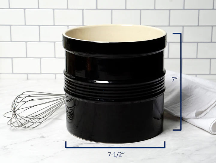 Oversized Tool Crock - Black