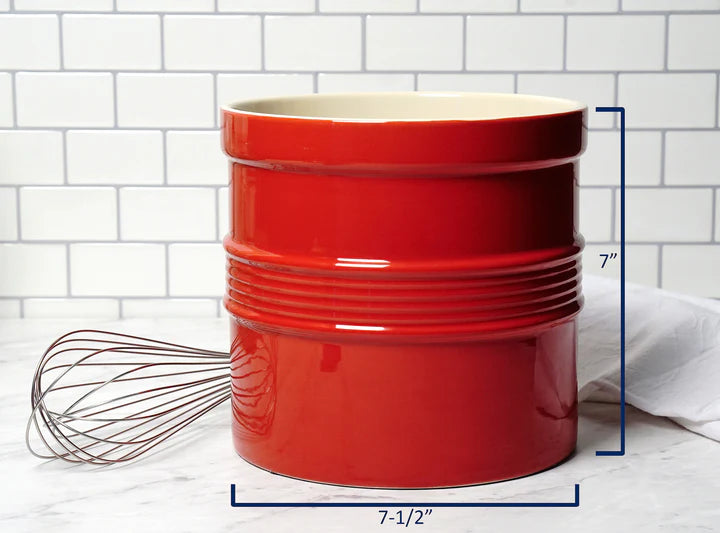 Oversized Tool Crock - Red