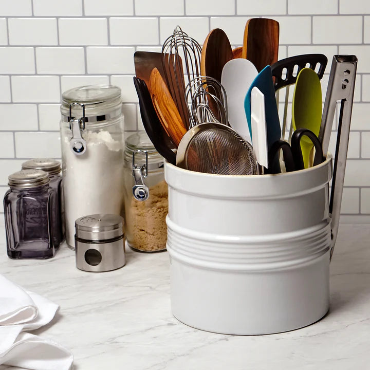 Oversized Tool Crock - White