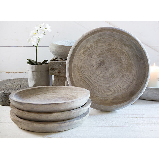 Paulownia Wood Bowl-Grey MD