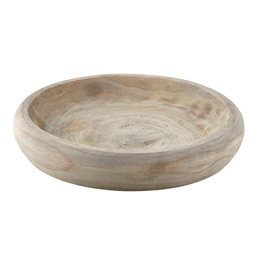 Paulownia Wood Bowl Grey LG