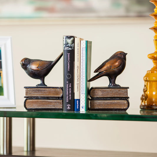 Danya B. Birds on Books Bookend Set