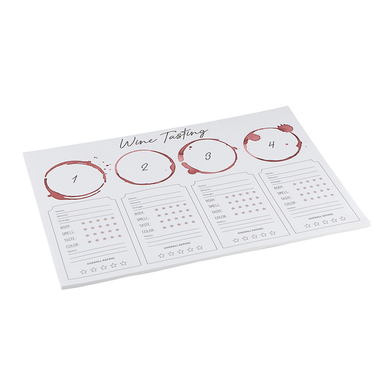 Wine Tasting Placemat 24 Pk