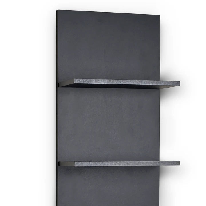 Five-Tier Wide Column Wall Shelf - Black