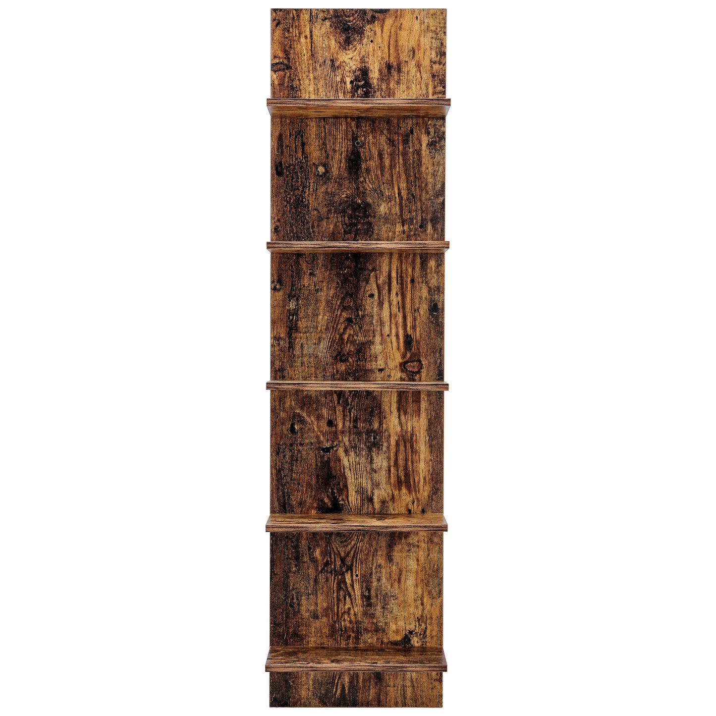 Five-Tier Wide Column Wall Shelf - Pine