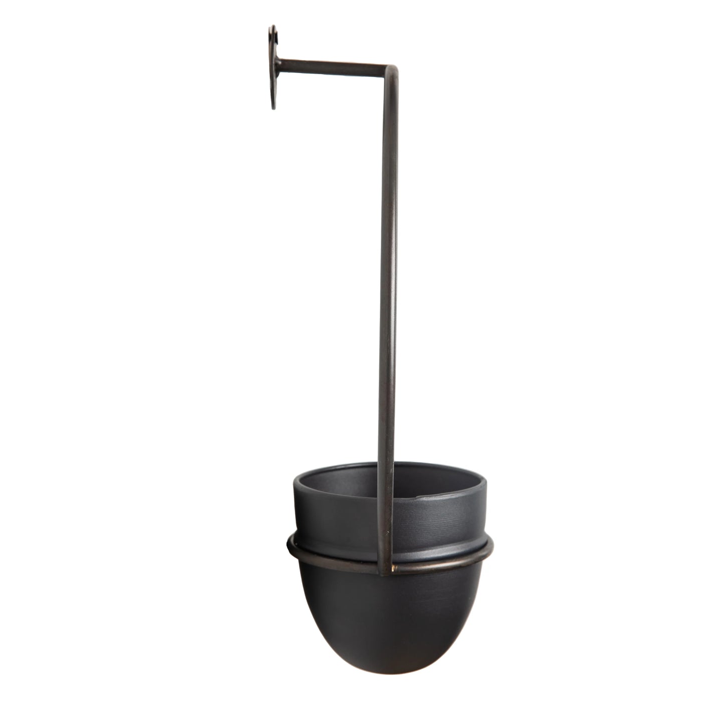 Urban Green 2-Piece Black Metal Hanging Planter Set