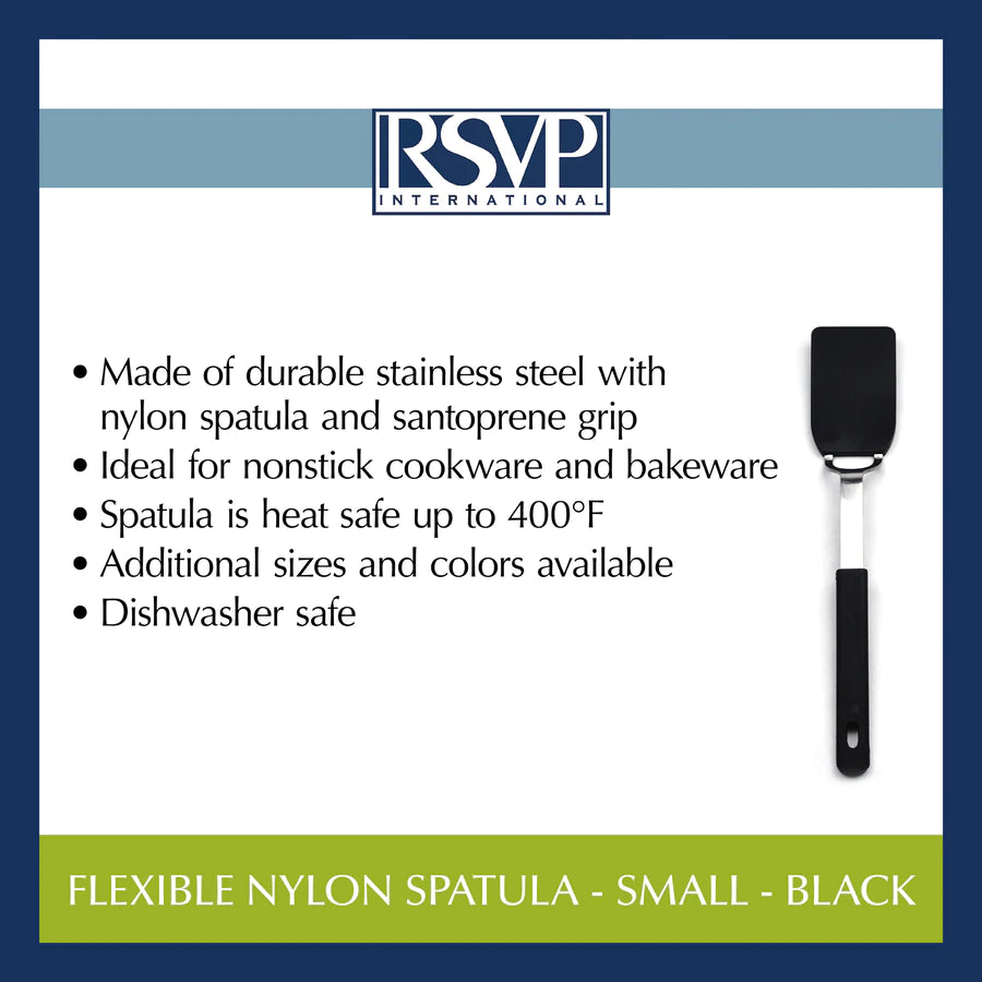 Small Black Flexible Nylon Spatula