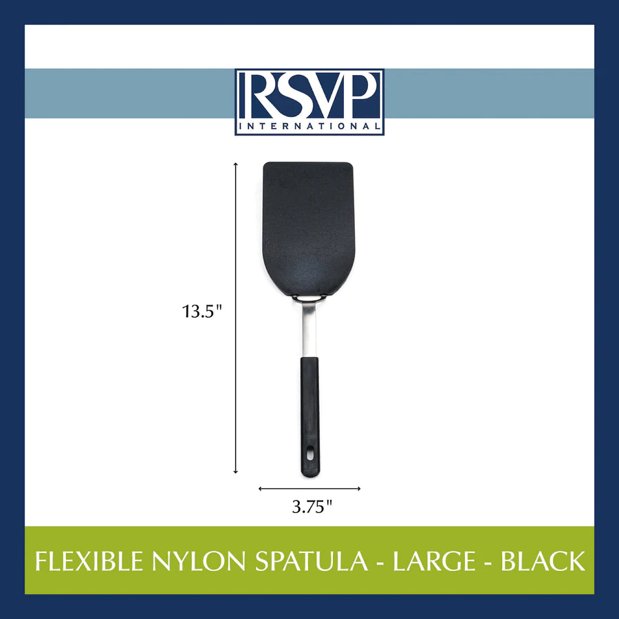 Flexible Nylon Spatula - Large - Black