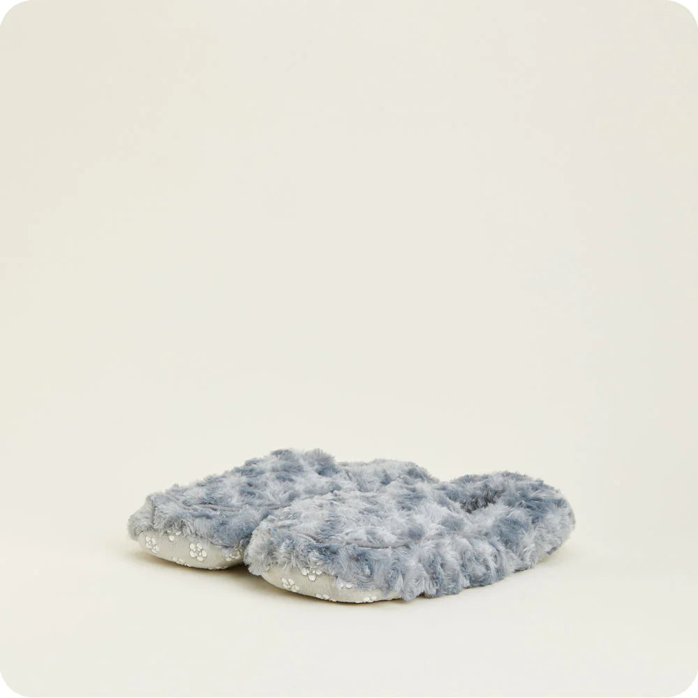 Curly Gray Warmies Slippers